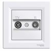 Schneider Electric Asfora, gniazdo RTV przelotowe 4dB, biały, EPH3300221